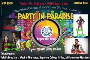 Party in Paradise 2020 - NAPS Fete @ Naparima Bowl