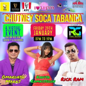Chutney Soca Tabanca @ Virtual Event | 103.1FM