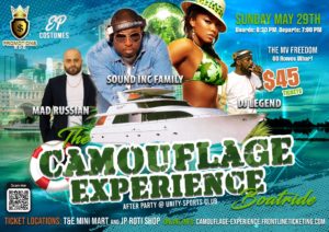The Camouflage Experience Boat Ride @ The MV Freedom